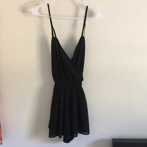 Black cross back ROMPER